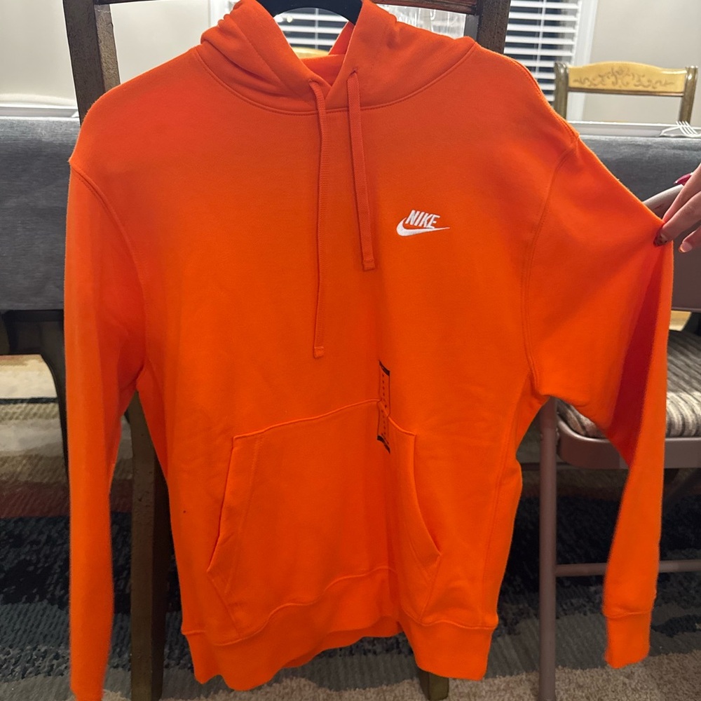 Nike Men's Bright Orange Pullover Hoodie